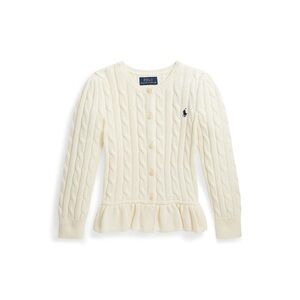Girls’ Polo Ralph Lauren Cable Knit Peplum Cardigan